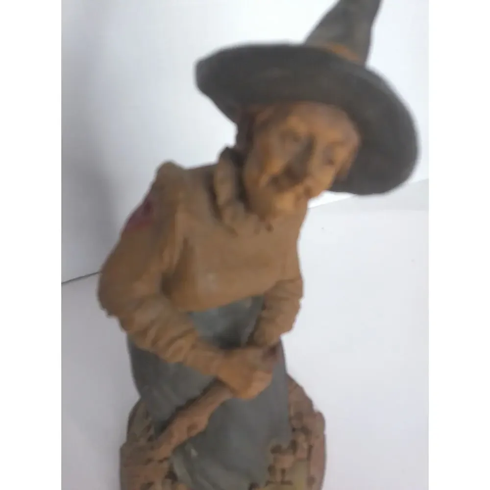 Vintage Tom Clark Cairn Studio Hazel Witch Gnome Halloween Figurine Signed 9